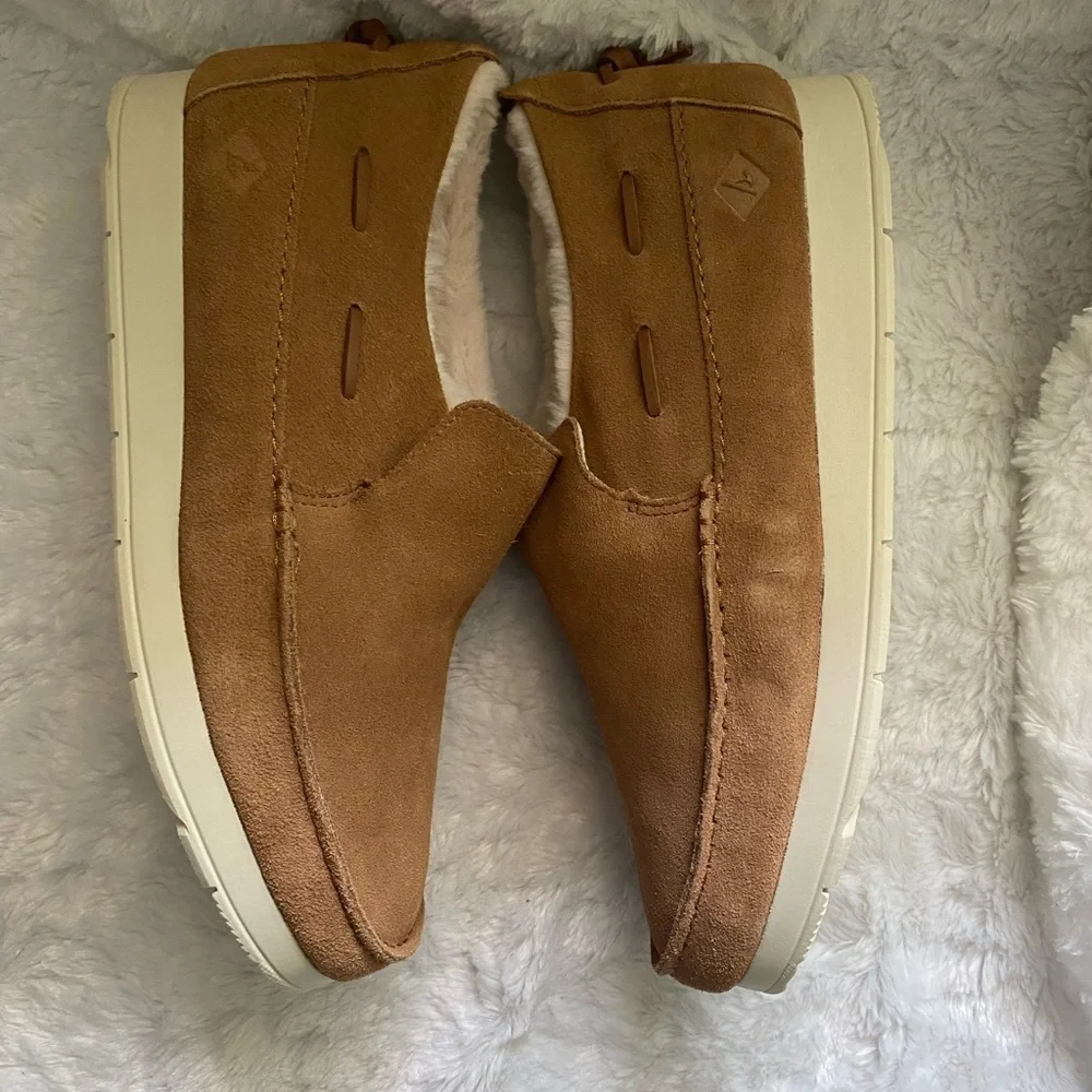 NEW mens suede tan Sperry Moc-Slider size 10.5m